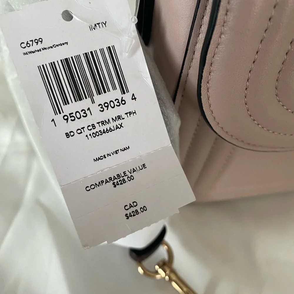 Coach Marlie Top Handle Satchel In Colorblock With Border Quilting - Picture 3 of 11